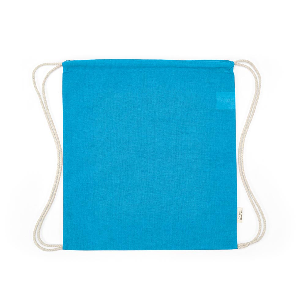 Gym bag à personnaliser coton recyclé 140g Lhotse Bleu clair